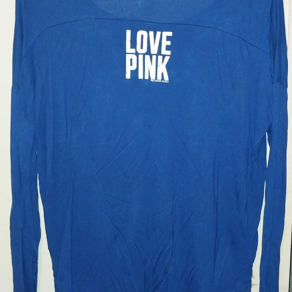 Victoria Secret Pink long sleeve blue and silver Indianapolis Colts Shirt NWOT - Picture 2 of 4